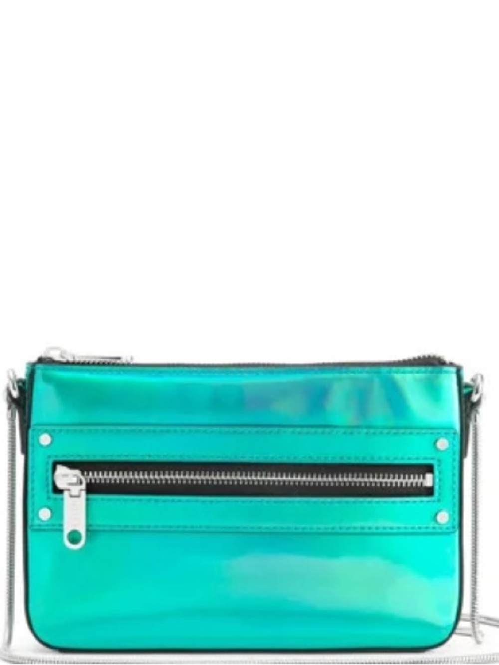 Milly Iridescent Teal Crossbody Bag